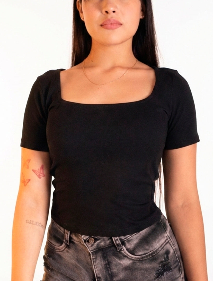Camiseta Escote Cuadrado M/Corta