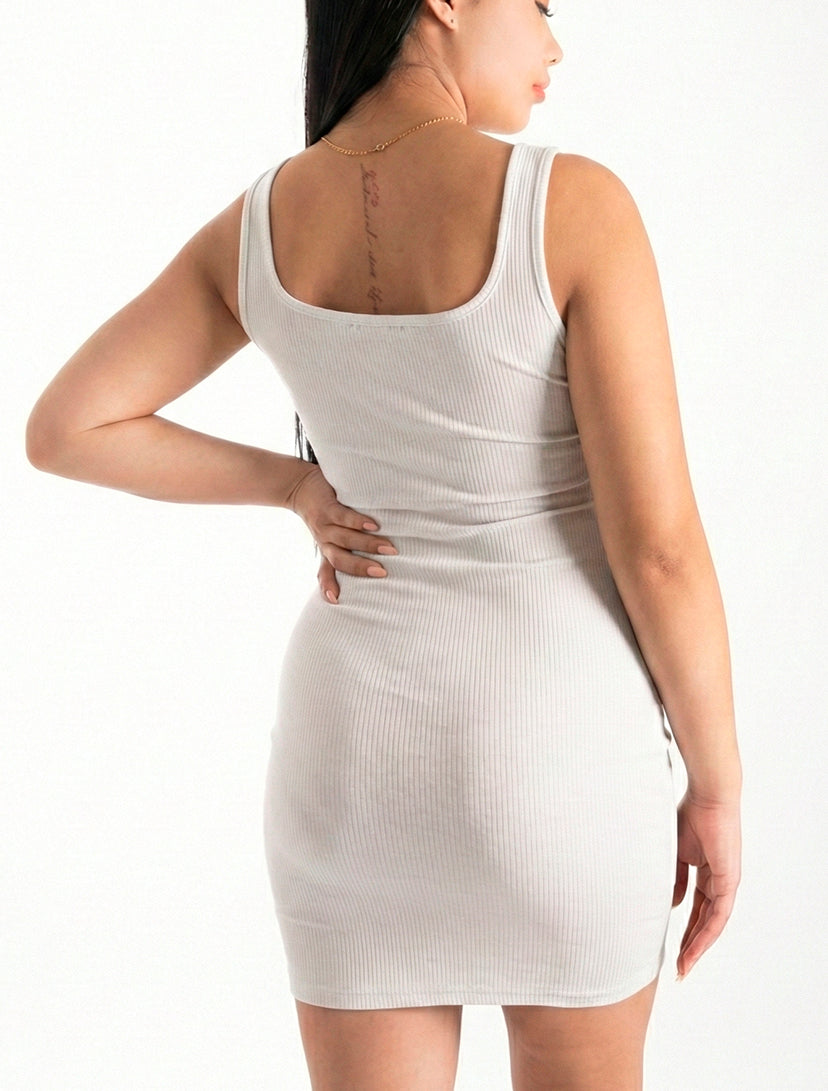 Vestido Mini Rib Silhouette